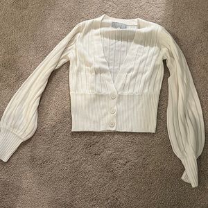White cropped sweater